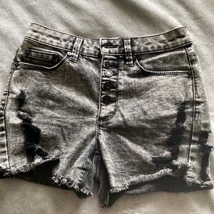 Grey/black indigo rein shorts